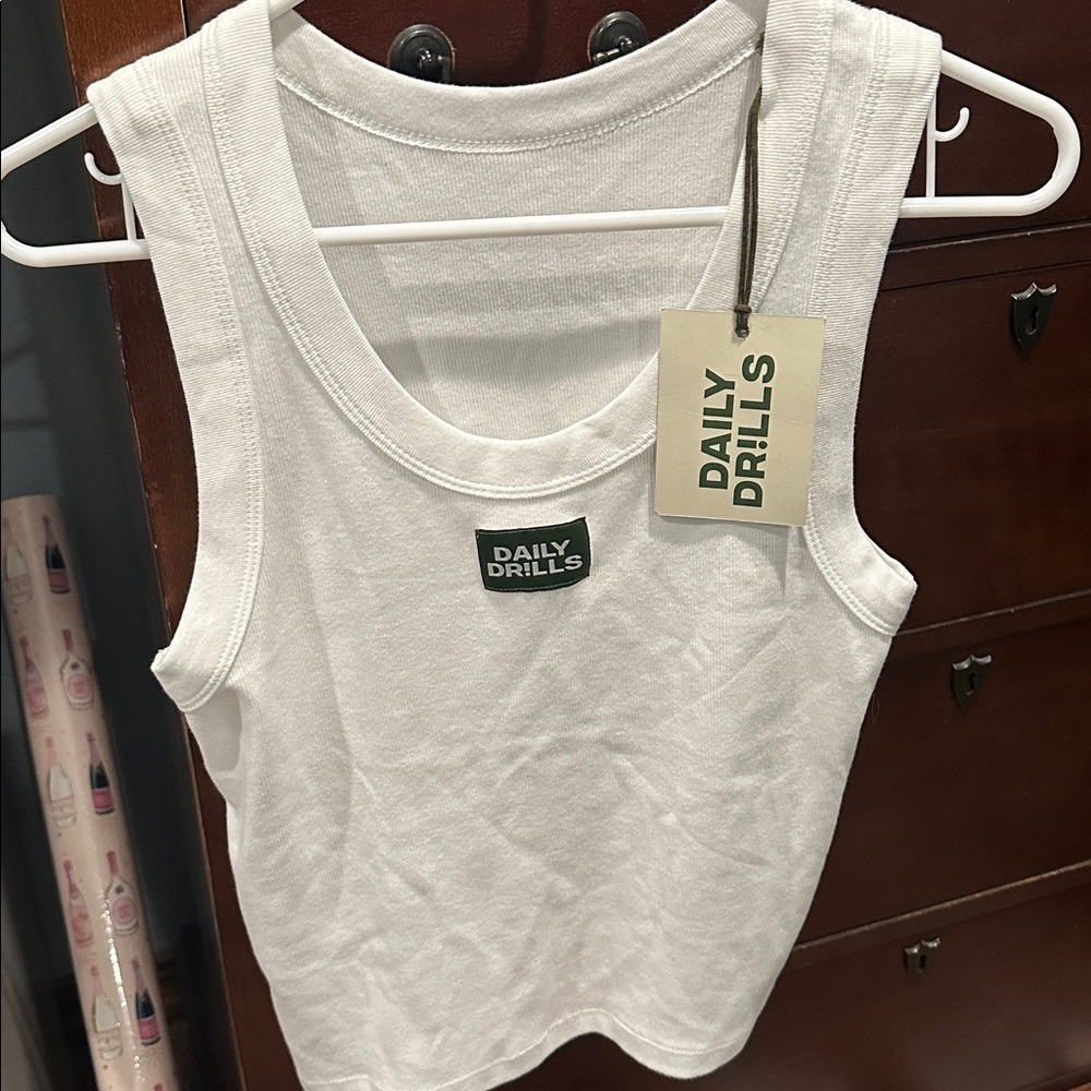 Daily Drills White Tank Top